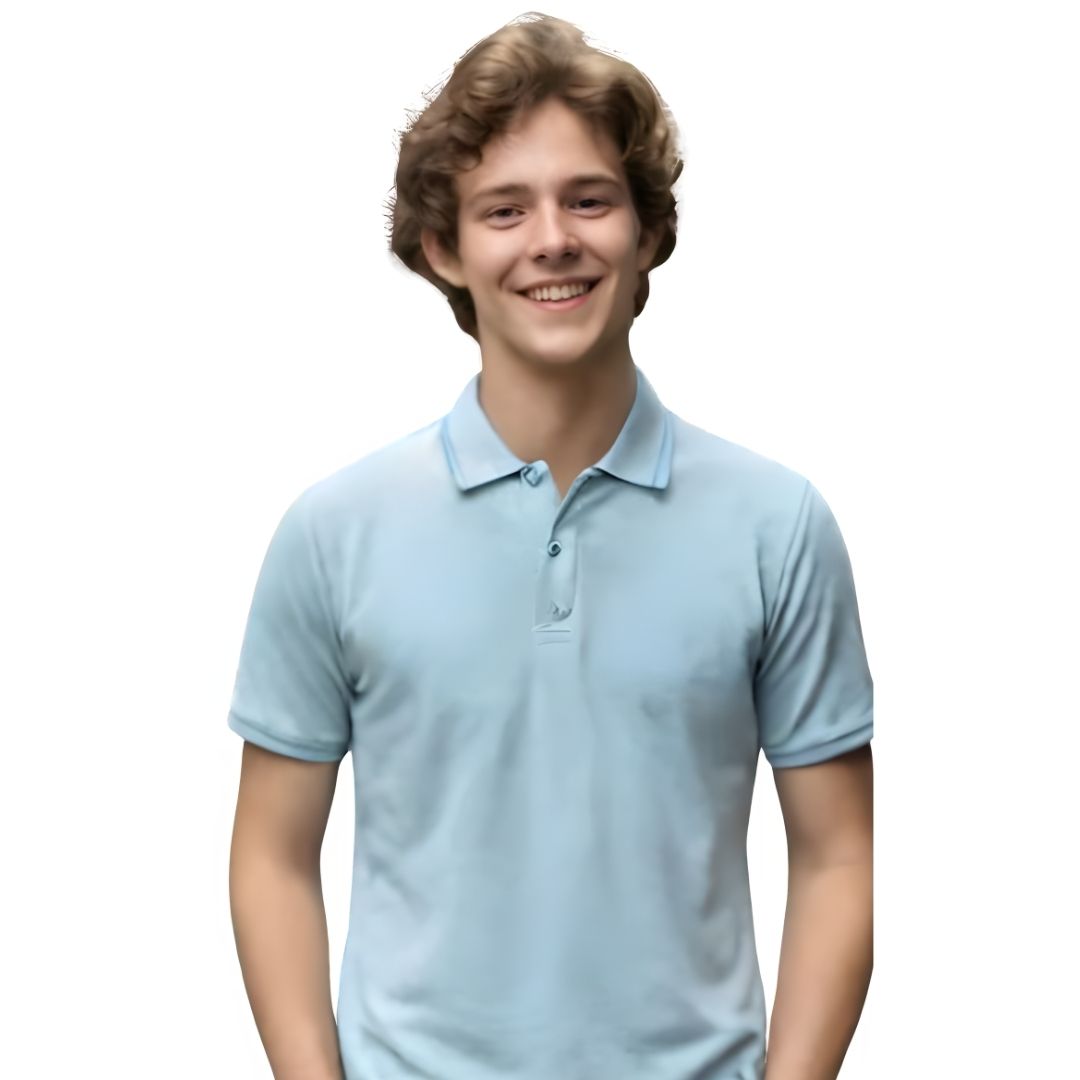 Nauticon Polo T-Shirt Unisex (Sky Blue Melange) - corporate gift by YuBingo