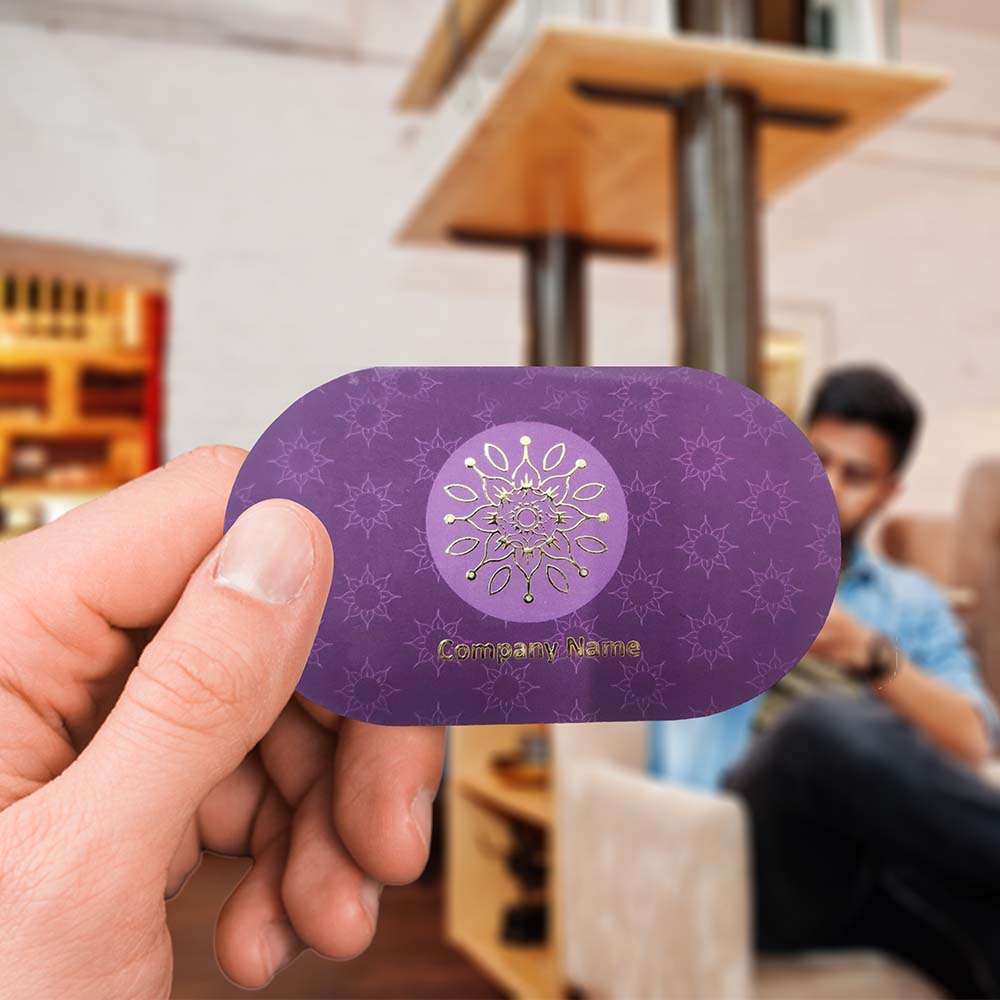 Premium Die Cut Visiting Card - Shape 8 - corporate gift by YuBingo