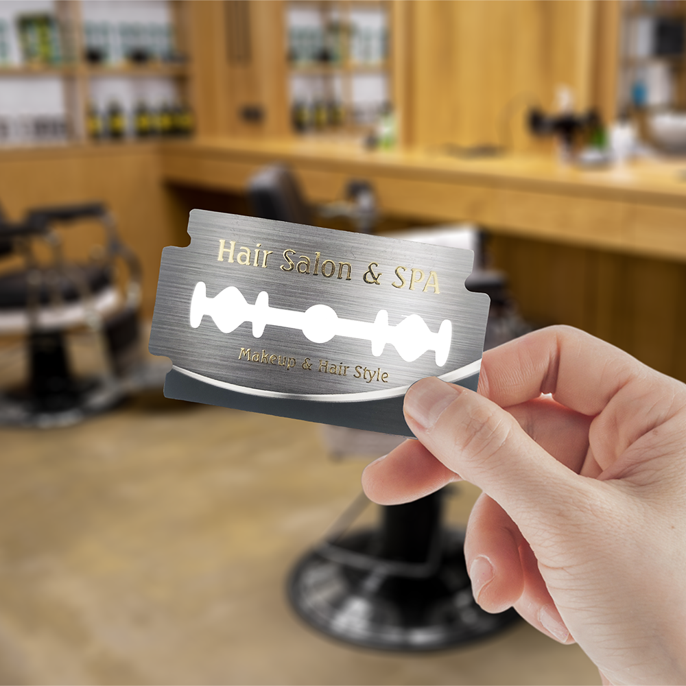 Premium Die Cut Visiting Card - Shape 19 - corporate gift by YuBingo