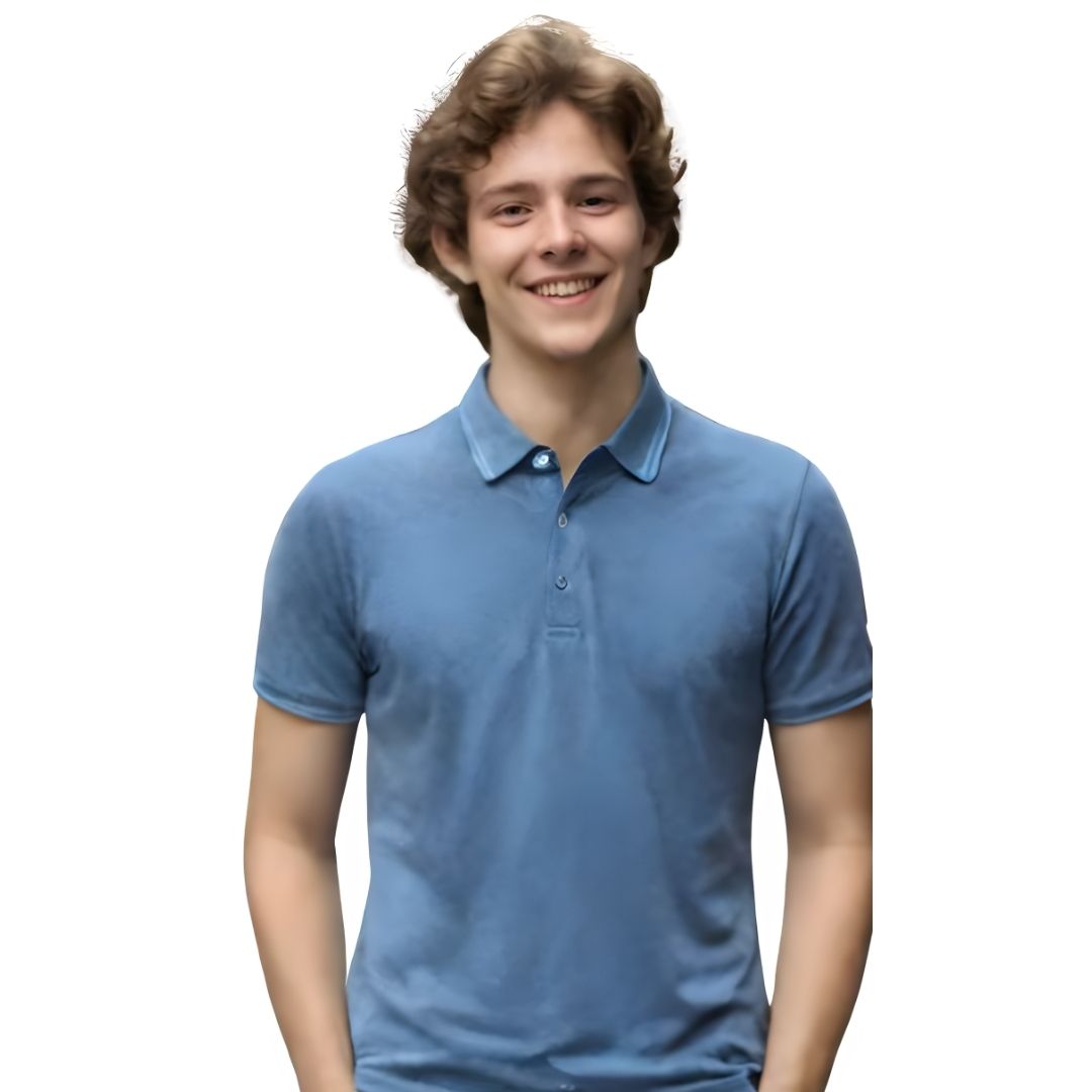 Nauticon Polo T-Shirt Unisex - Denim Melange - corporate gift by YuBingo