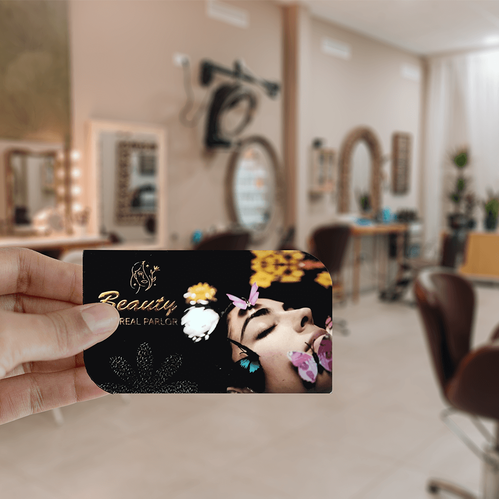 Premium Die Cut Visiting Card - Shape 5 - corporate gift by YuBingo