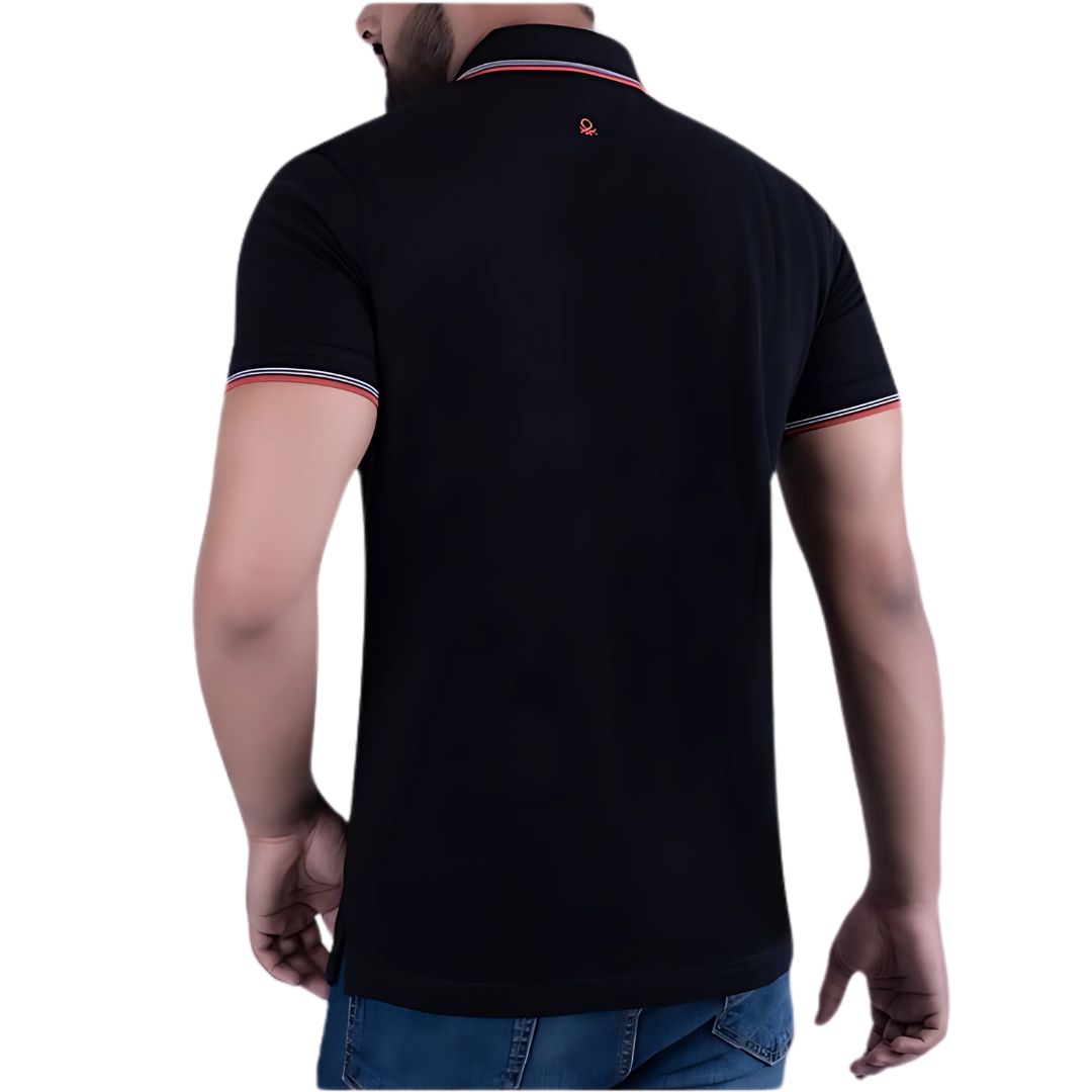 UCB Cotton Tipping Polo T-Shirt - Black - product image 2