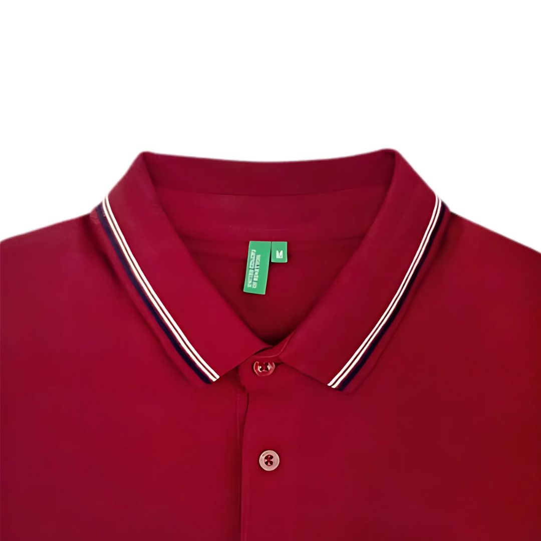 Benetton UCB Maroon Polo T-Shirt – Cotton Lycra, Men’s