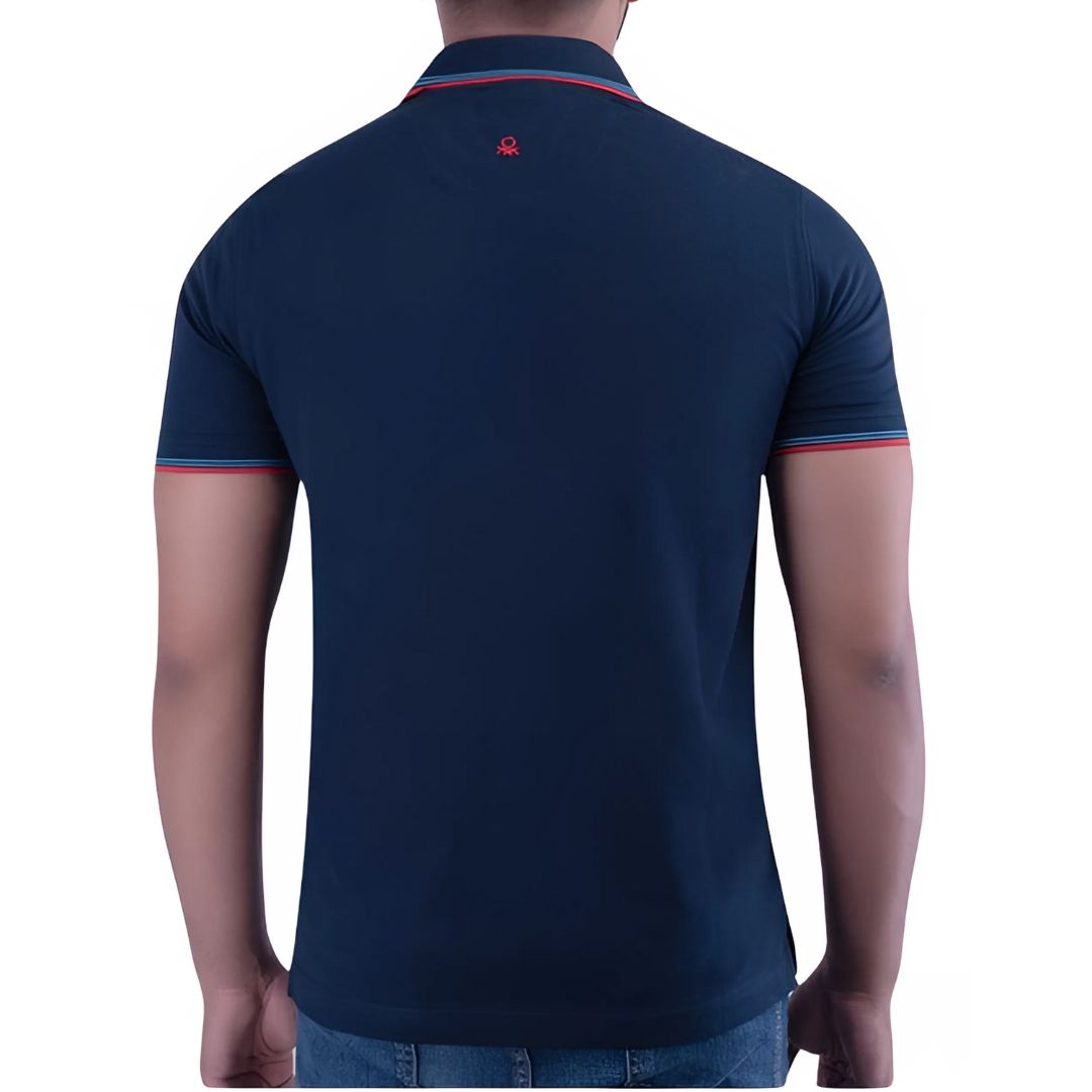 UCB Men’s Cotton Tipping Polo T-Shirt - Navy Blue - product image 2