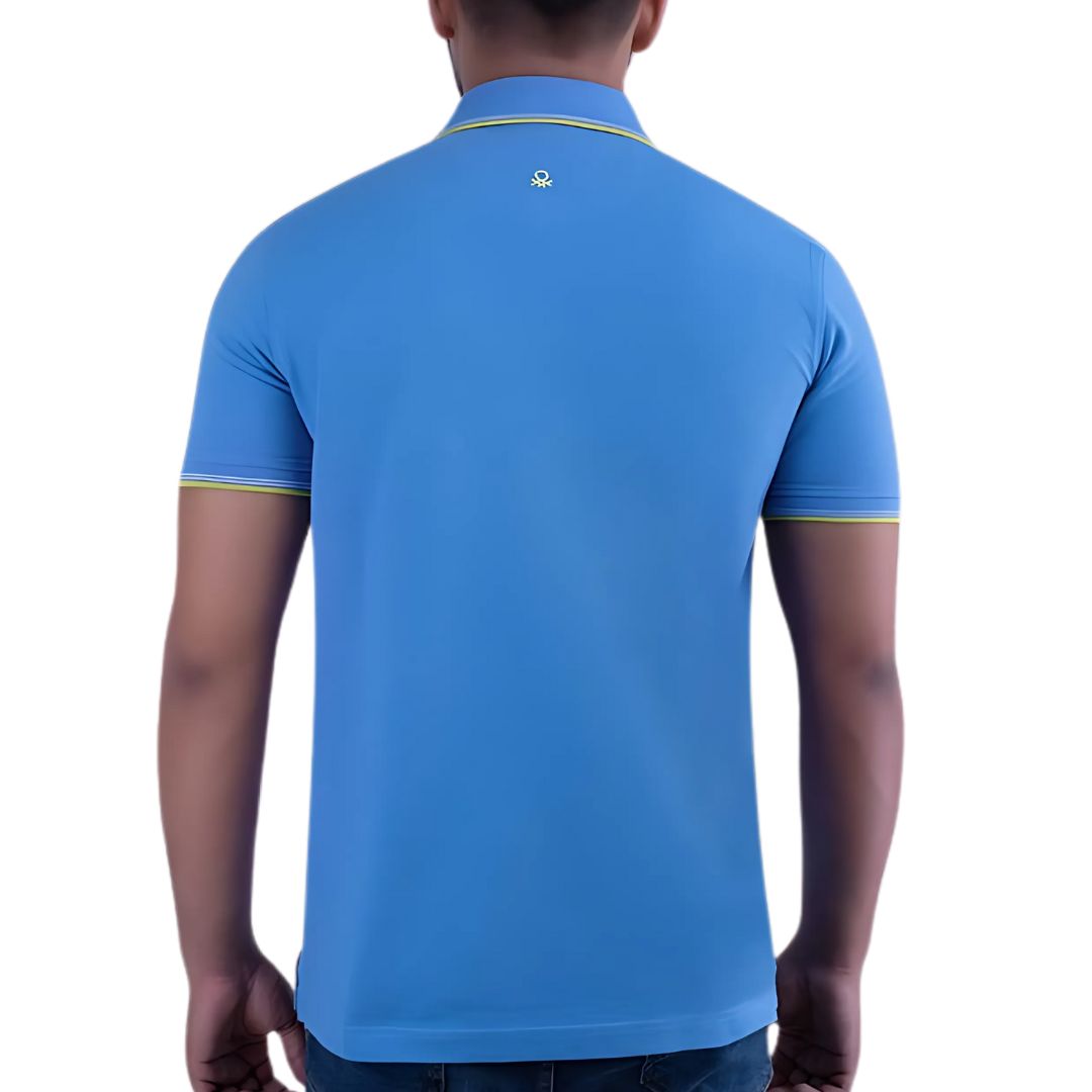 Sea Blue UCB Cotton Polo T-Shirt | Benetton - corporate gift by YuBingo