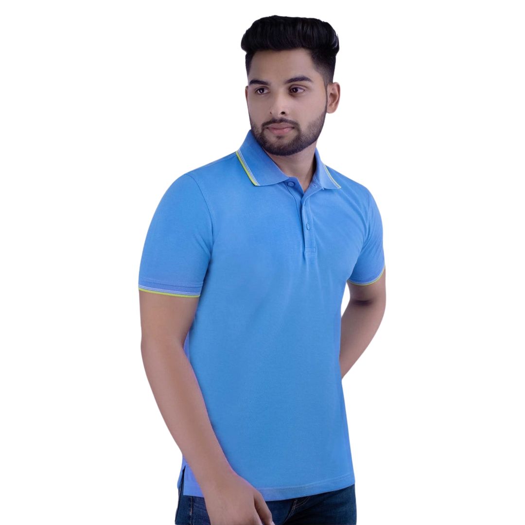Sea Blue UCB Cotton Polo T-Shirt | Benetton - corporate gift by YuBingo