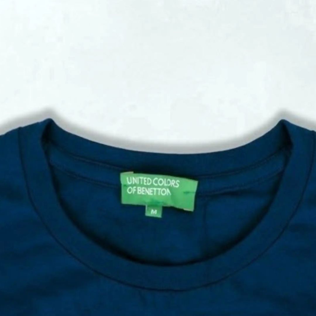 United Colors of Benetton 100% Cotton Round Neck T-Shirt - Navy Blue - product image 4