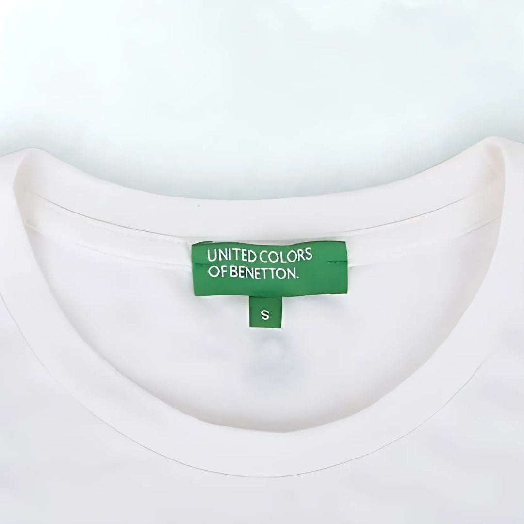 United Colors of Benetton Round Neck Cotton T-Shirt (White) - corporate gift by YuBingo