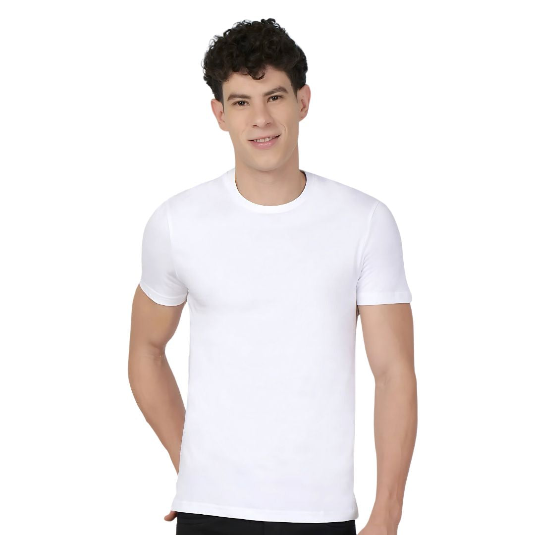 United Colors of Benetton Round Neck Cotton T-Shirt (White) - corporate gift by YuBingo