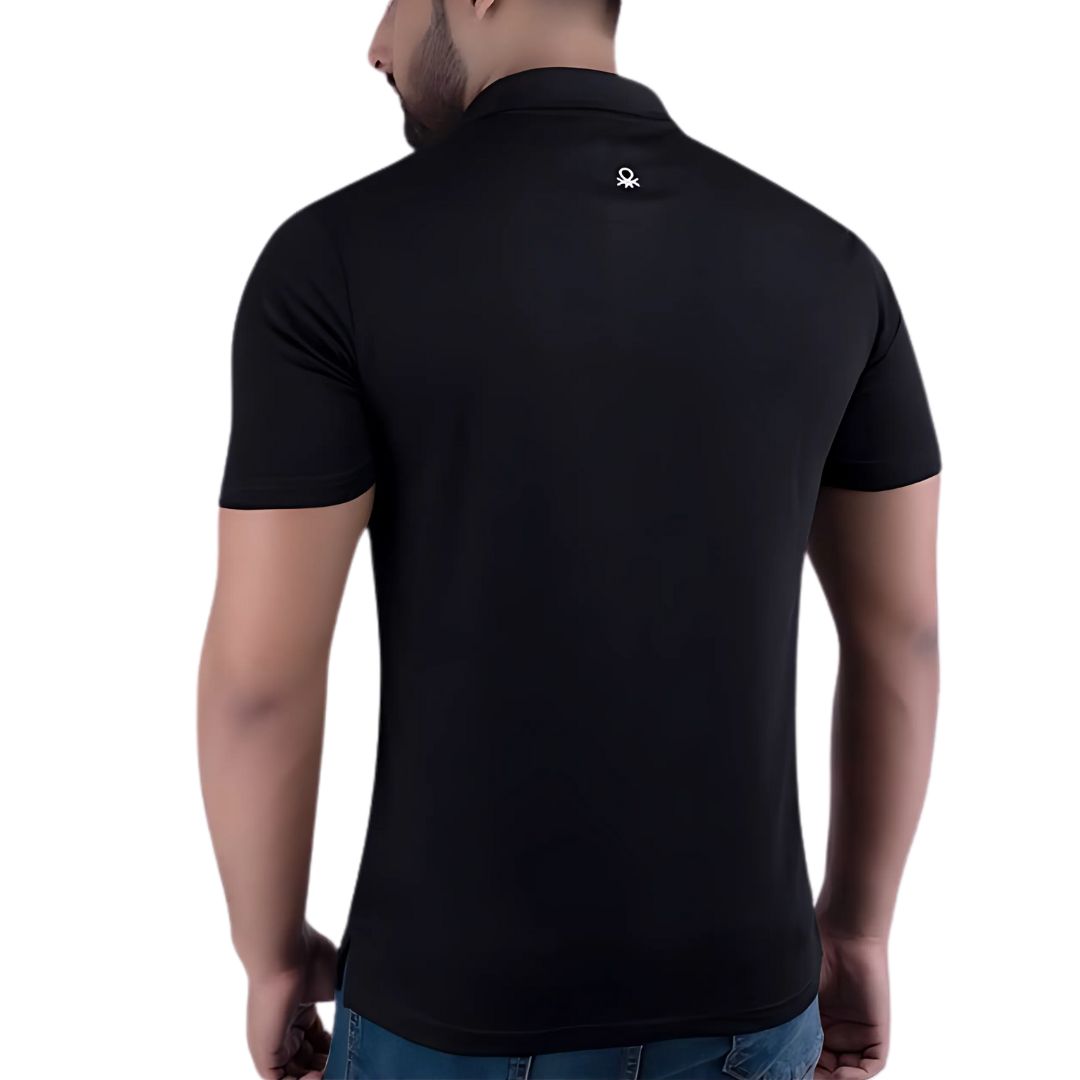 Benetton UCB Black Polo T-Shirt - Breathable Polyester - product image 2
