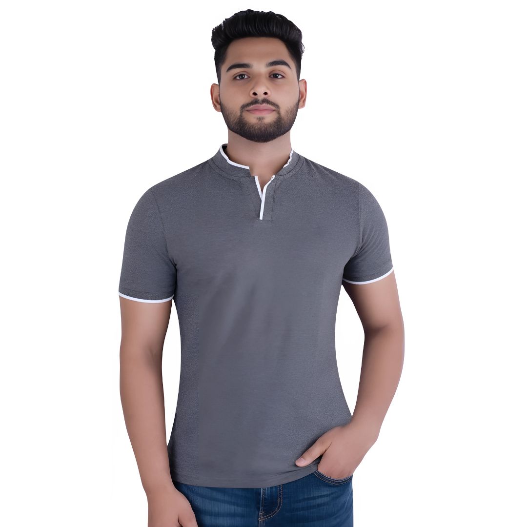 Benetton Jonny Collar Polo T-Shirt - Charcoal Grey - corporate gift by YuBingo