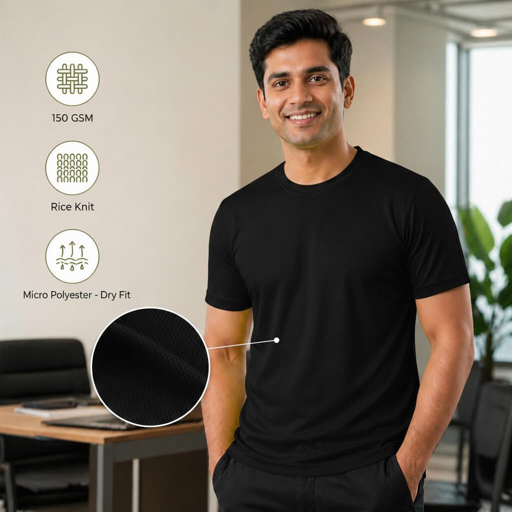 Berlin Aqua Green round-neck T-shirt for corporate gifting