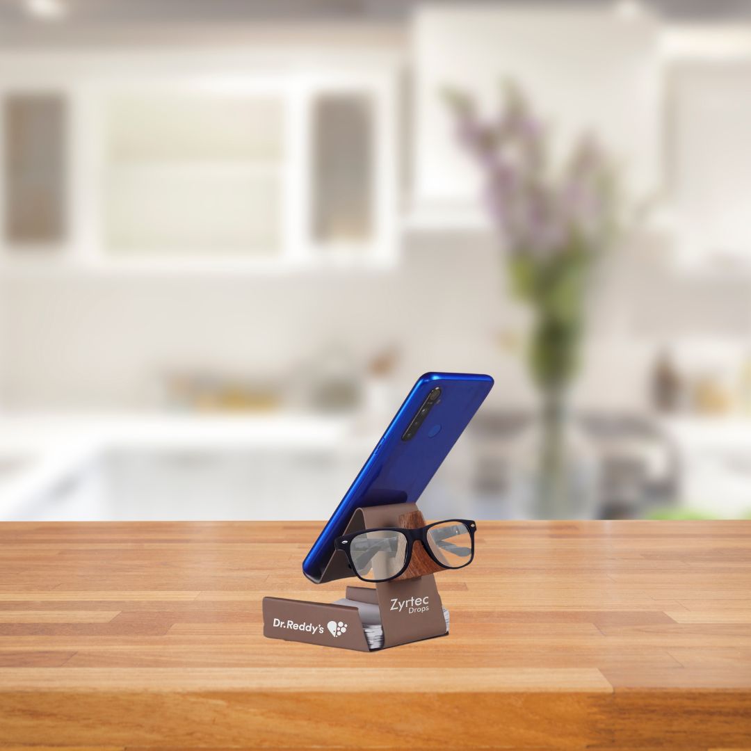 E372 - Metal Phone Stand with Writing Pad & Spectacle Holder - product image 2