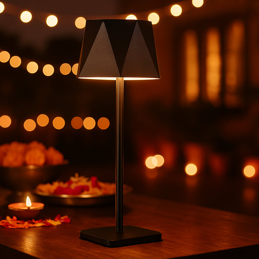 E395 - DuneLume: Rechargeable Metal Table Lamp - corporate gift by YuBingo