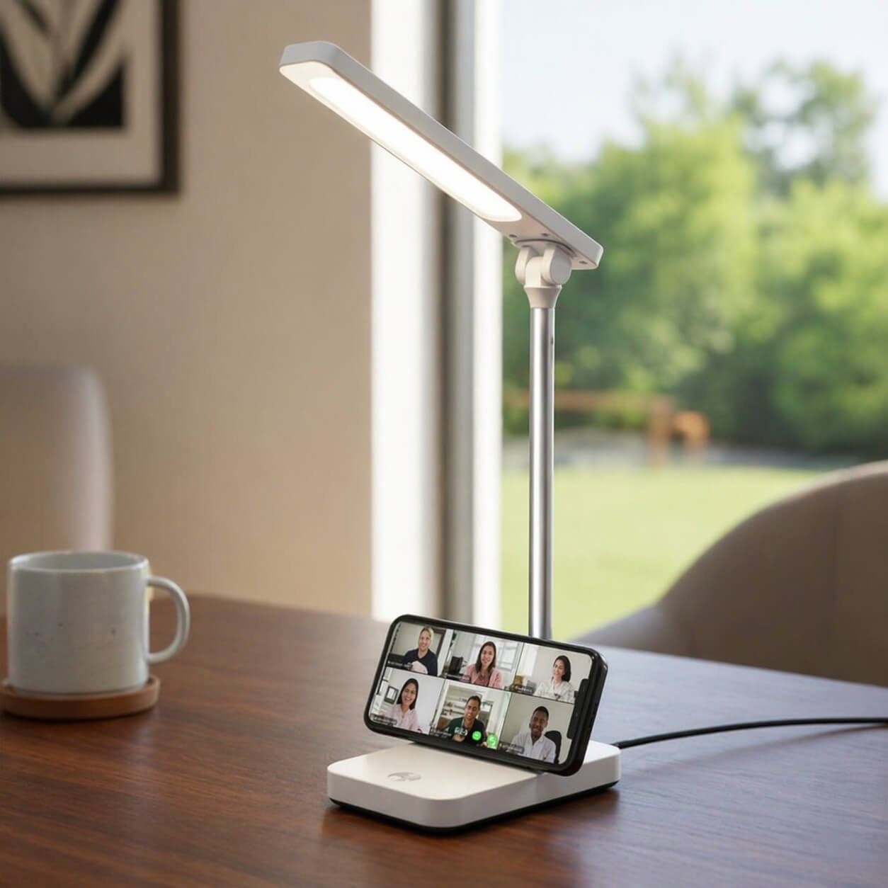Metalix: Rechargeable Sleek metal neck LED lamp & Phone stand - Premium Corporate Gift | E398 - corporate gift by YuBingo
