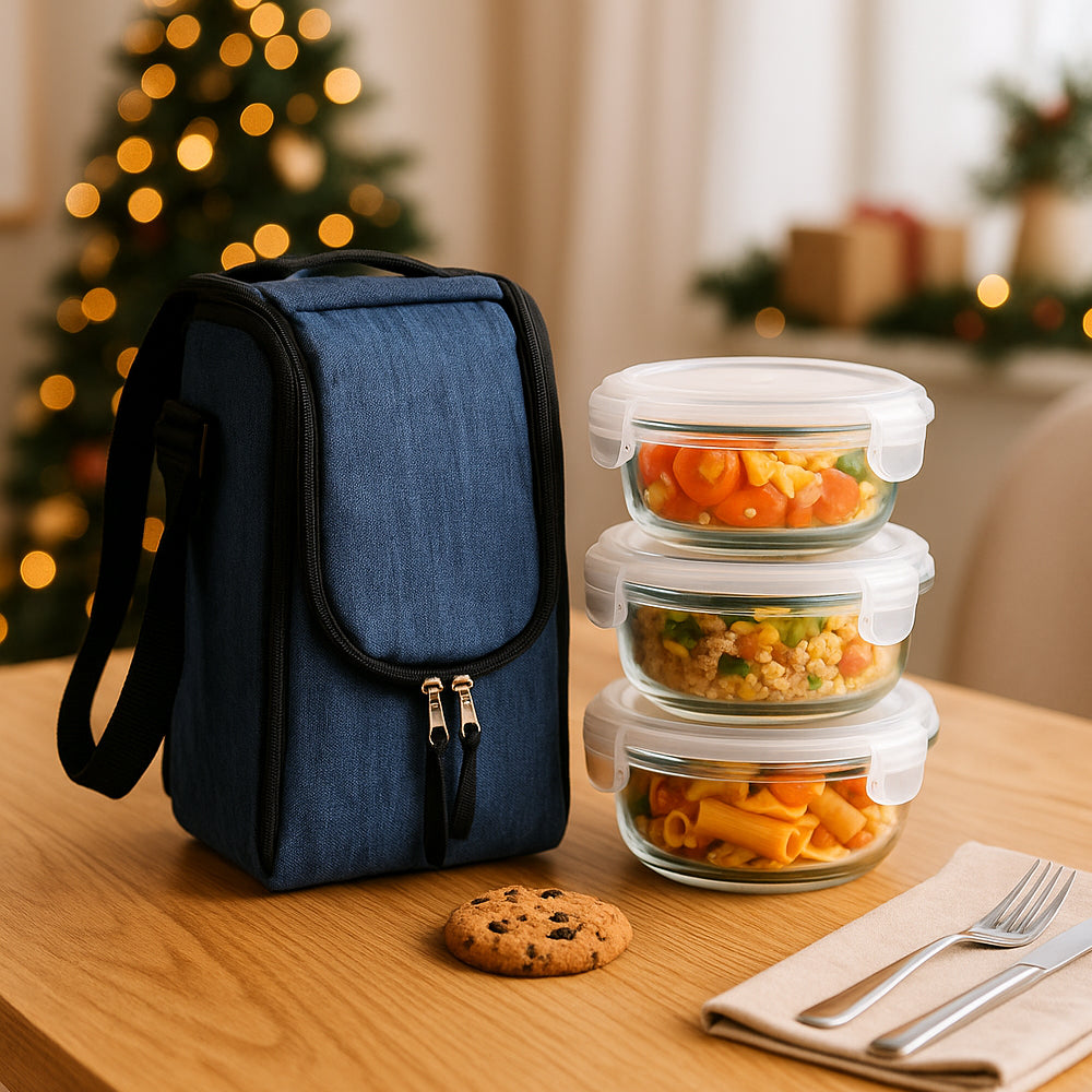 Borosilicate Glass Lunch Box Set with Insulated Carry Bag - GBI-4157 - corporate gift by YuBingo