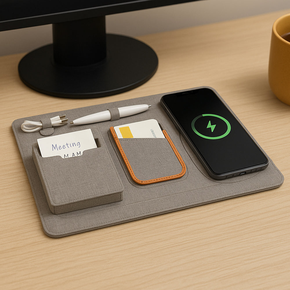 Desktop Organizer with Wireless Charger | GBI-4458 - corporate gift by YuBingo