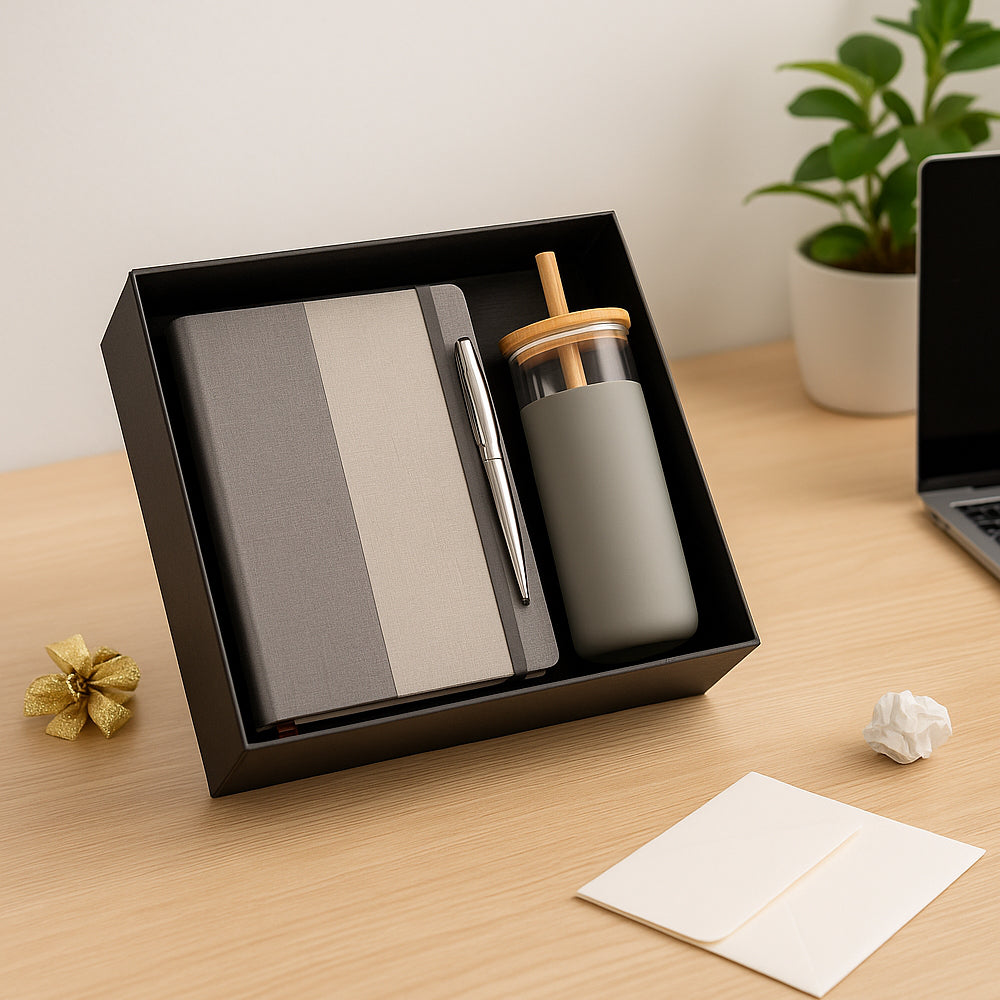 Premium Bottle, Mug & Pen Gift Set - corporate gift by YuBingo