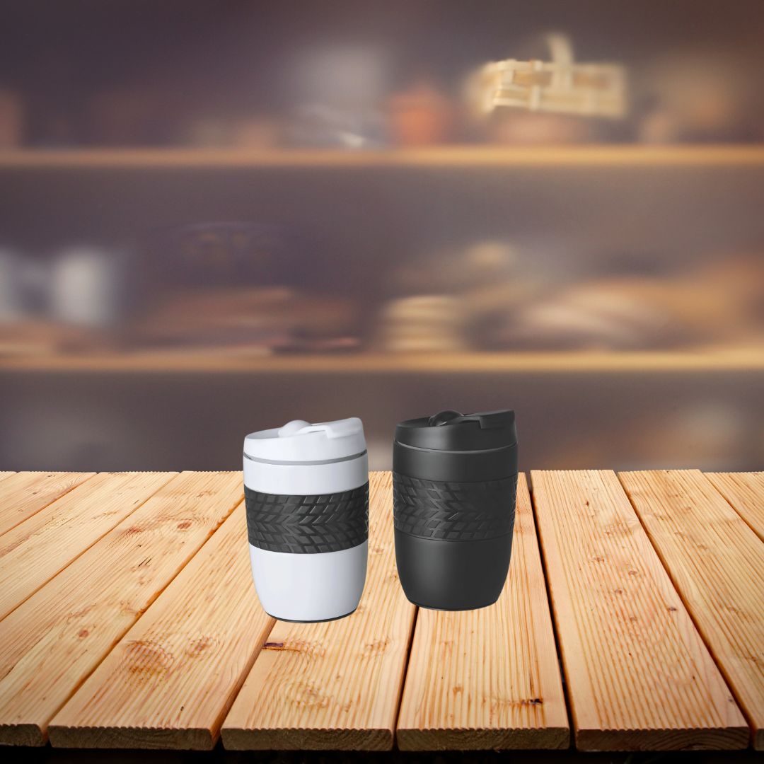 H138  Ferrero Stainless Steel Magic Coffee Mug - Spill-Free 300 ml - corporate gift by YuBingo