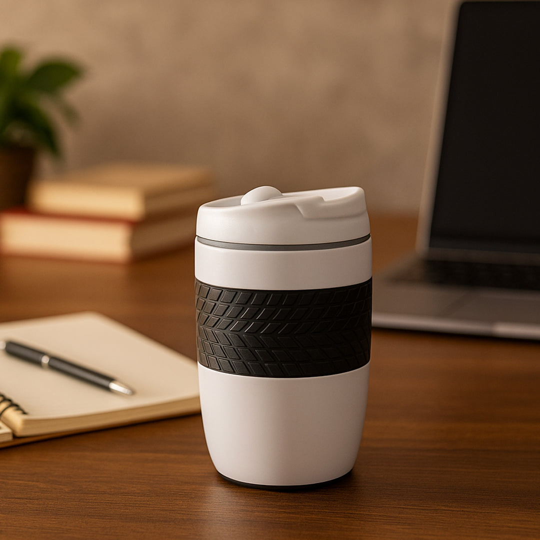 H138  Ferrero Stainless Steel Magic Coffee Mug - Spill-Free 300 ml - corporate gift by YuBingo