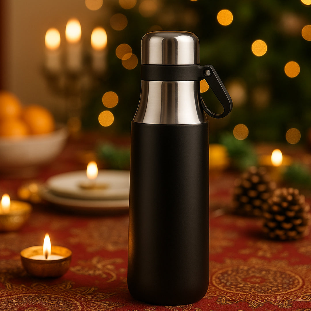 H161   Wilson Stainless Steel Flask with Carry Handle - 500 ml - corporate gift by YuBingo