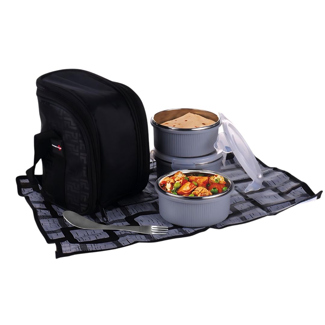 H250a - PIK-KIT Mini Lunch Box Combo with 3 Microwaveable Steel Containers - product image 2