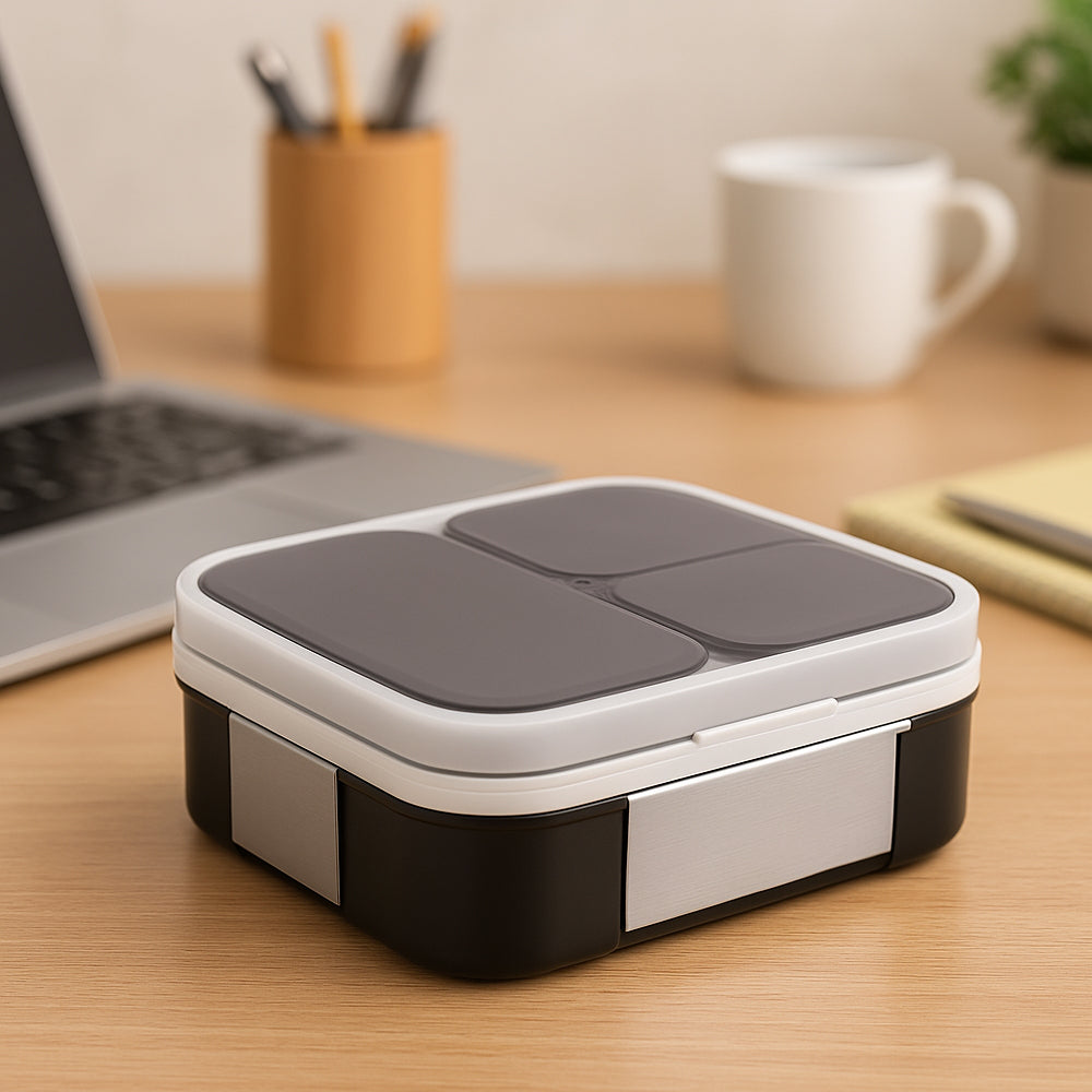 H359 - Power Plus TokuBox Stack: Slim Lunch Box with Detachable SS Containers - corporate gift by YuBingo