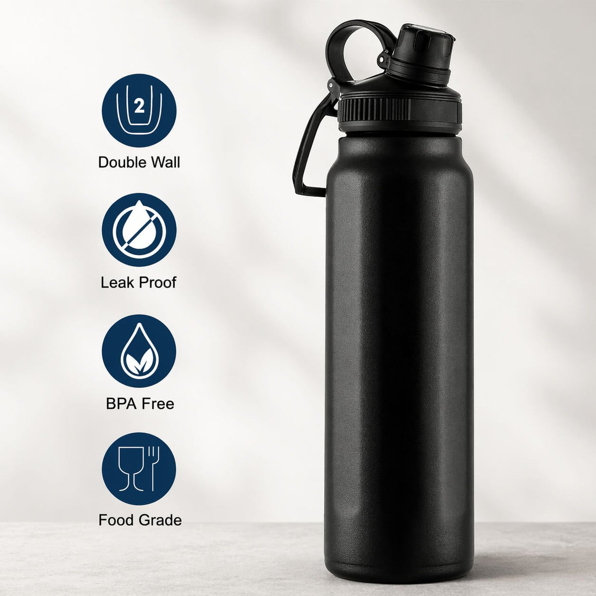 HeatVault Zod: Vacuum flask with Sipper function & Carry handle - Premium Corporate Gift | H396 - corporate gift by YuBingo