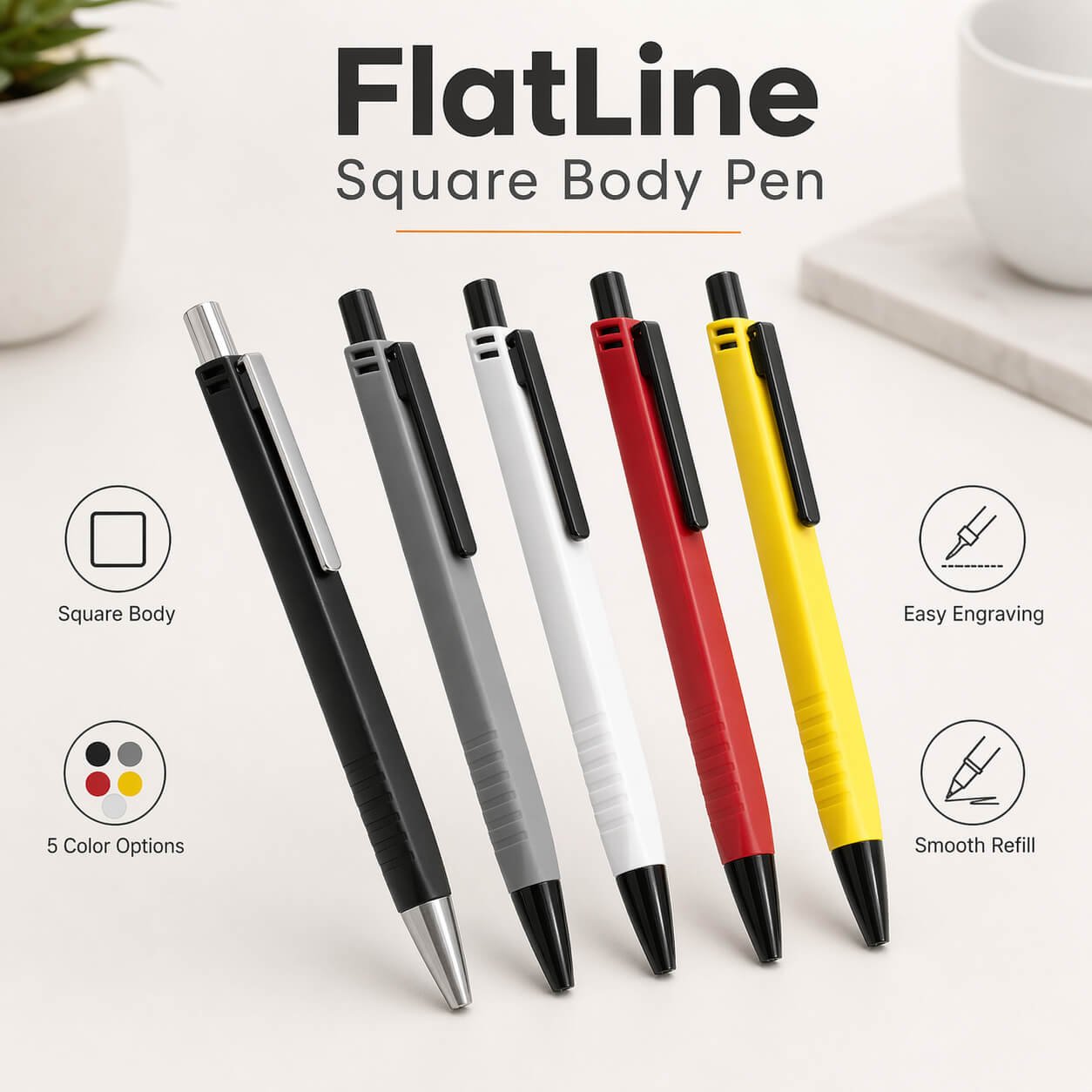 FlatLine: Square body pen with super smooth refill - Premium Corporate Gift | L191 - product image 5