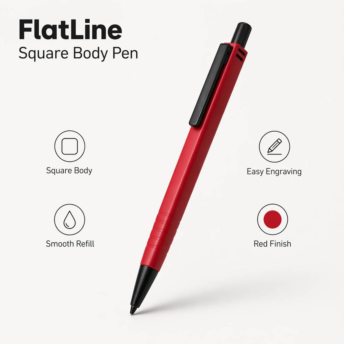 FlatLine: Square body pen with super smooth refill - Premium Corporate Gift | L191 - product image 2