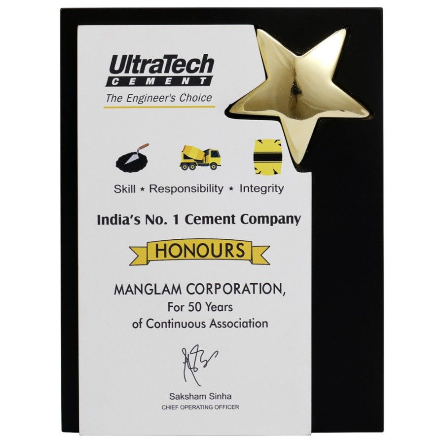Ultratech Trophy - corporate gift by YuBingo