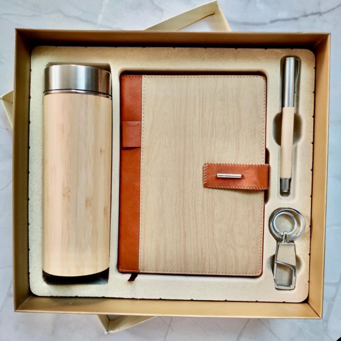 Employee Welcome Kit Set of 4_Brown Color - corporate gift by YuBingo