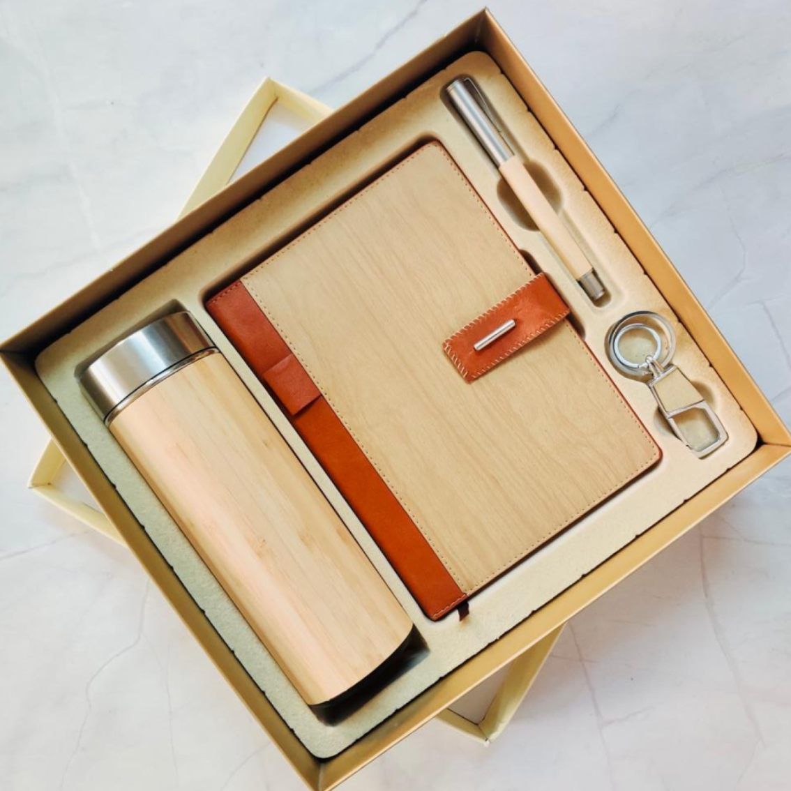 Employee Welcome Kit Set of 4_Brown Color - corporate gift by YuBingo