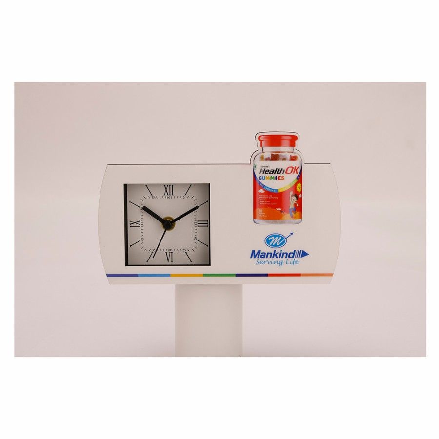 Custom Logo Table Clock - corporate gift by YuBingo
