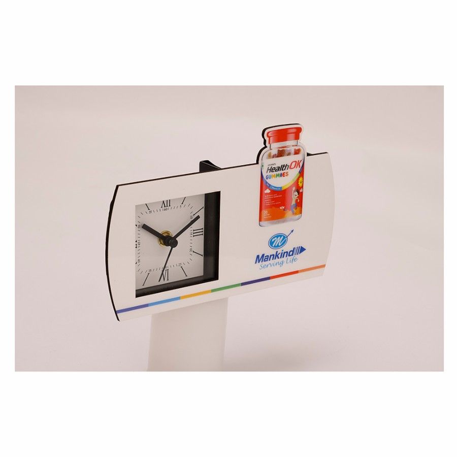 Custom Logo Table Clock - corporate gift by YuBingo