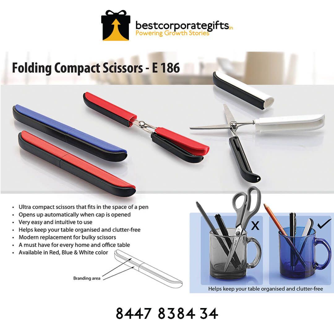 Keep your table spick and span with these ultra-compact scissors - corporate gift by YuBingo