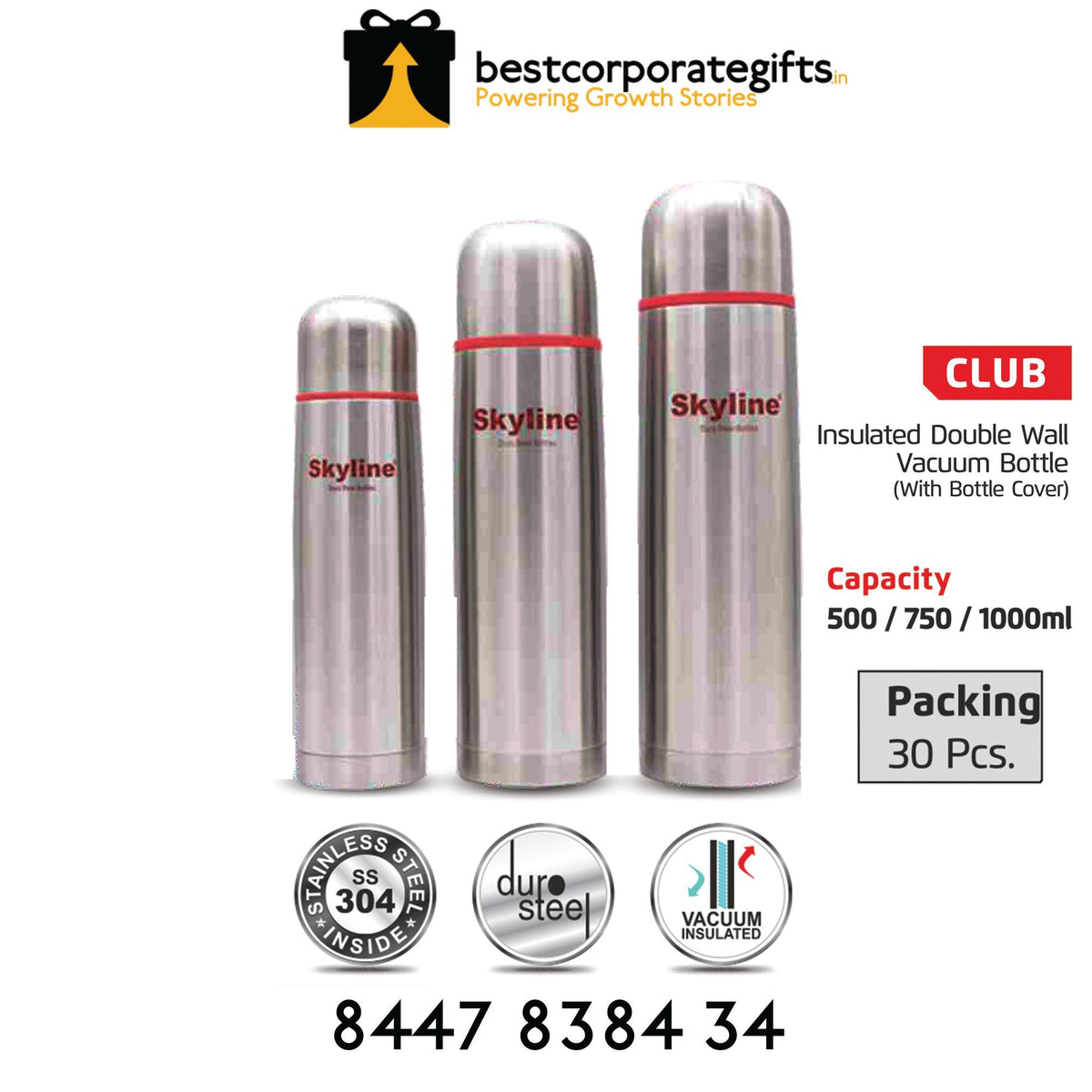 Insulated Double Wall Vacuum Bottle-Club - corporate gift by YuBingo