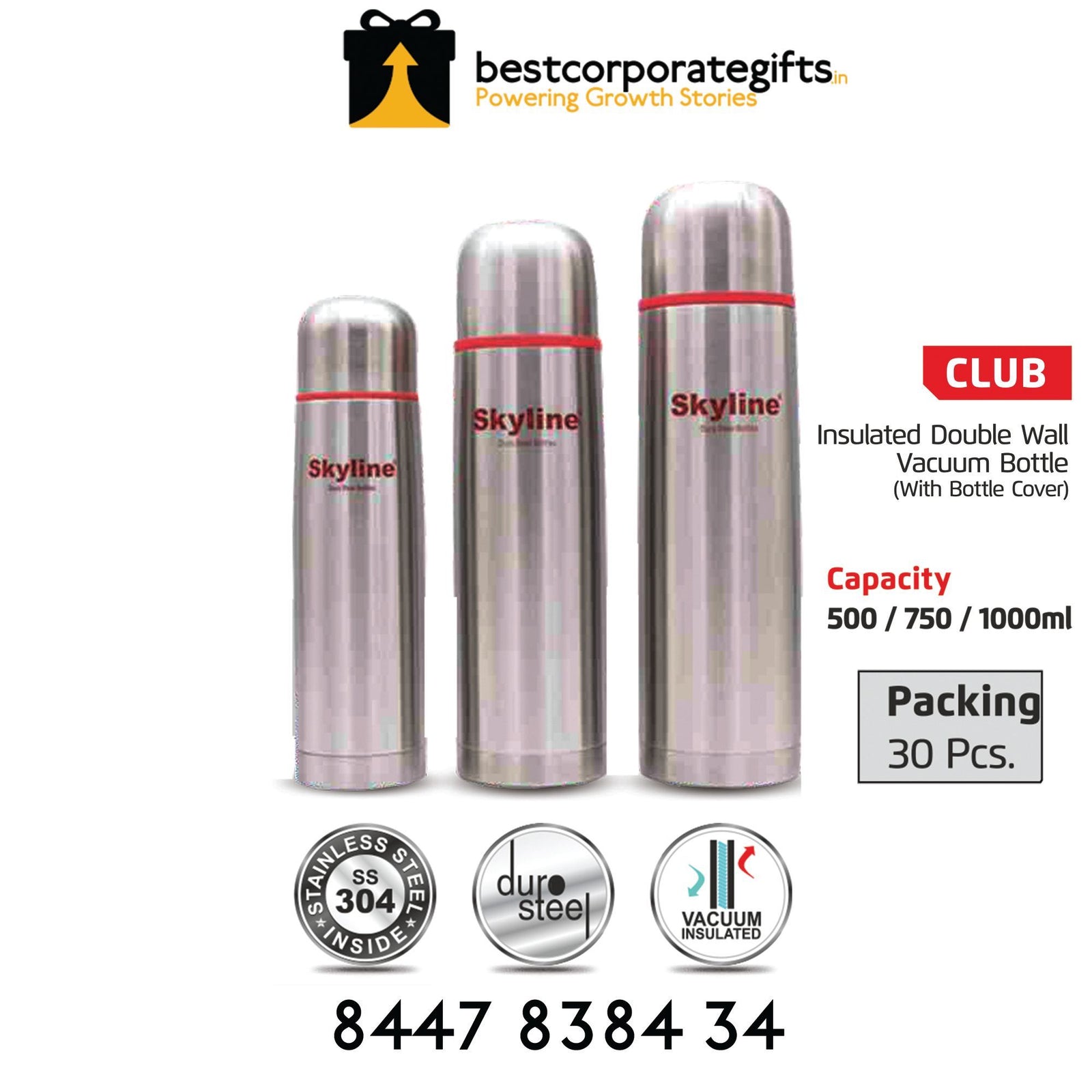 Insulated Double Wall Vacuum Bottle-Club - corporate gift by YuBingo