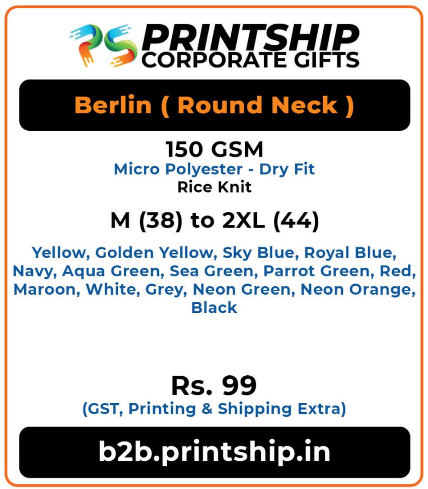 Berlin Round T-Shirt Corporate Gift