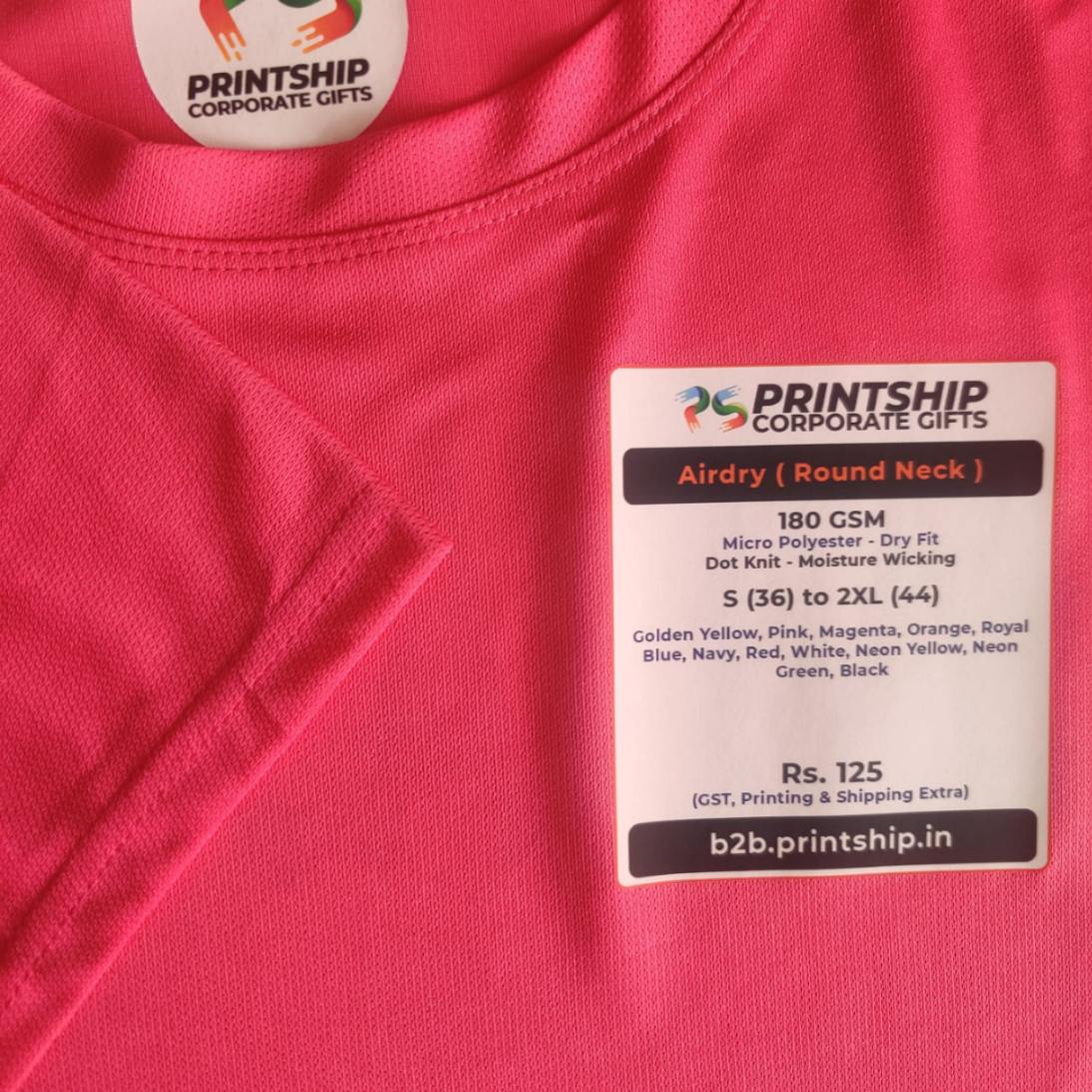 Airdry Round T-Shirt Corporate Gift - Colour 2