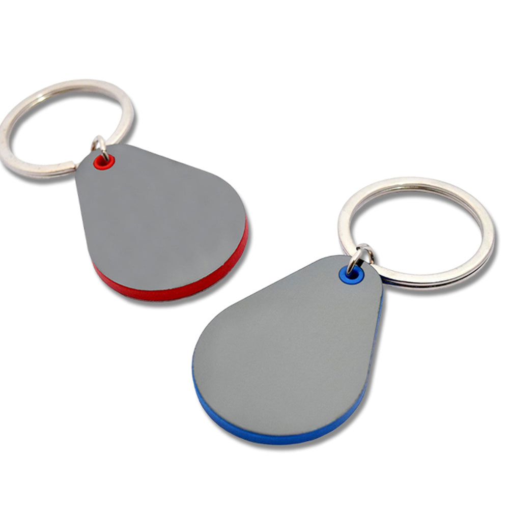 Droplet Shape Keychain (Red/Blue) - corporate gift by YuBingo