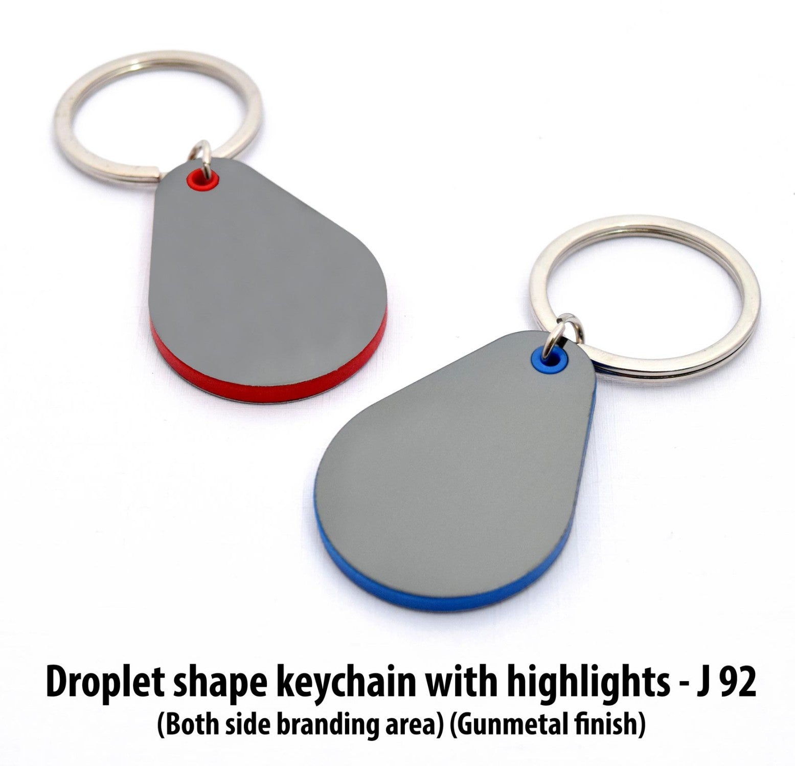 Droplet Shape Keychain (Red/Blue) - corporate gift by YuBingo