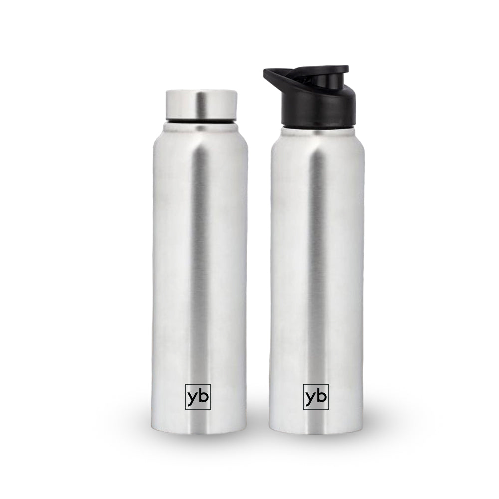 Straight Steel Bottle Natural | Capacity 750ml approx - corporate gift by YuBingo