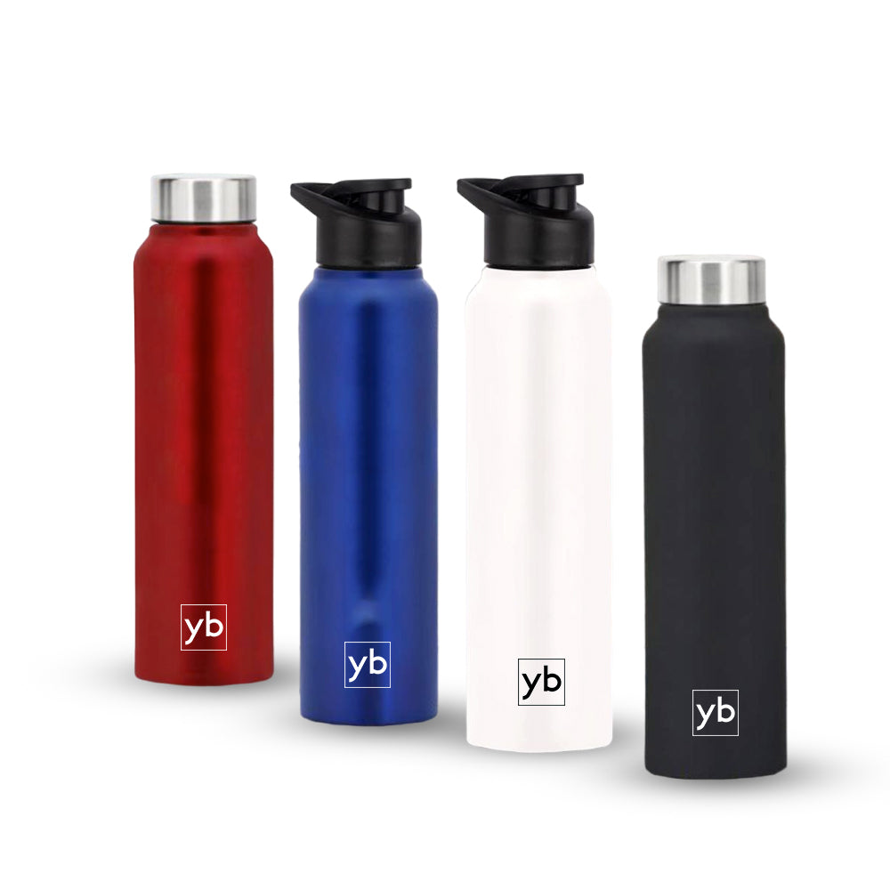 Straight Steel Bottle Colored | Capacity 750ml Approx - corporate gift by YuBingo