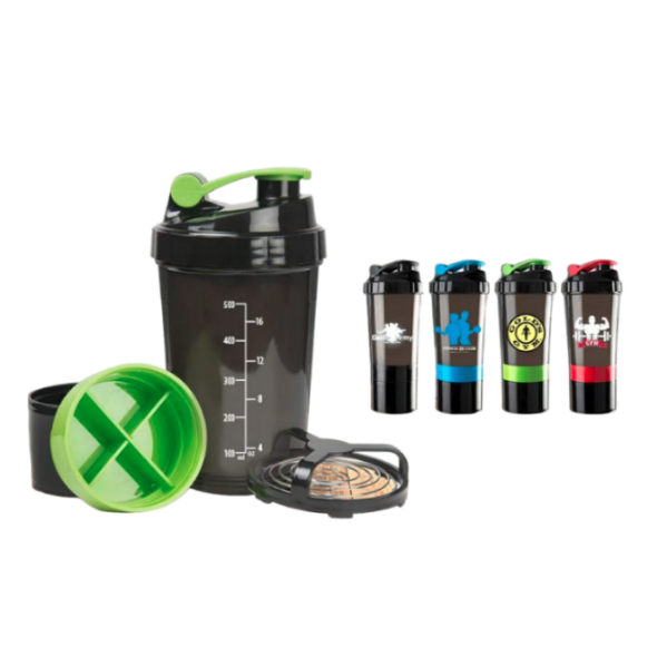 Spider Shaker with Double Compartment and Mixing Whisk - corporate gift by YuBingo