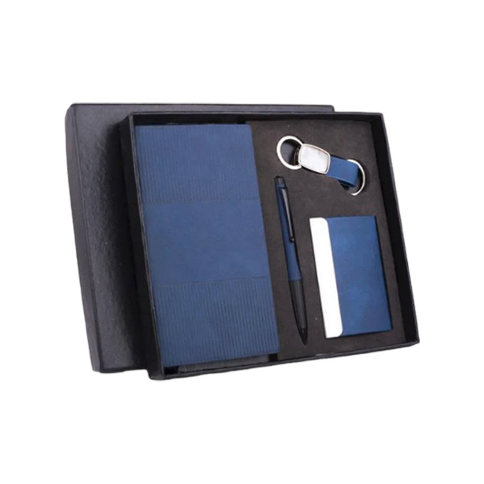 Premium 4 Pc Notebook Gift Set With Pen, Keychain & Card Holder - product image 6
