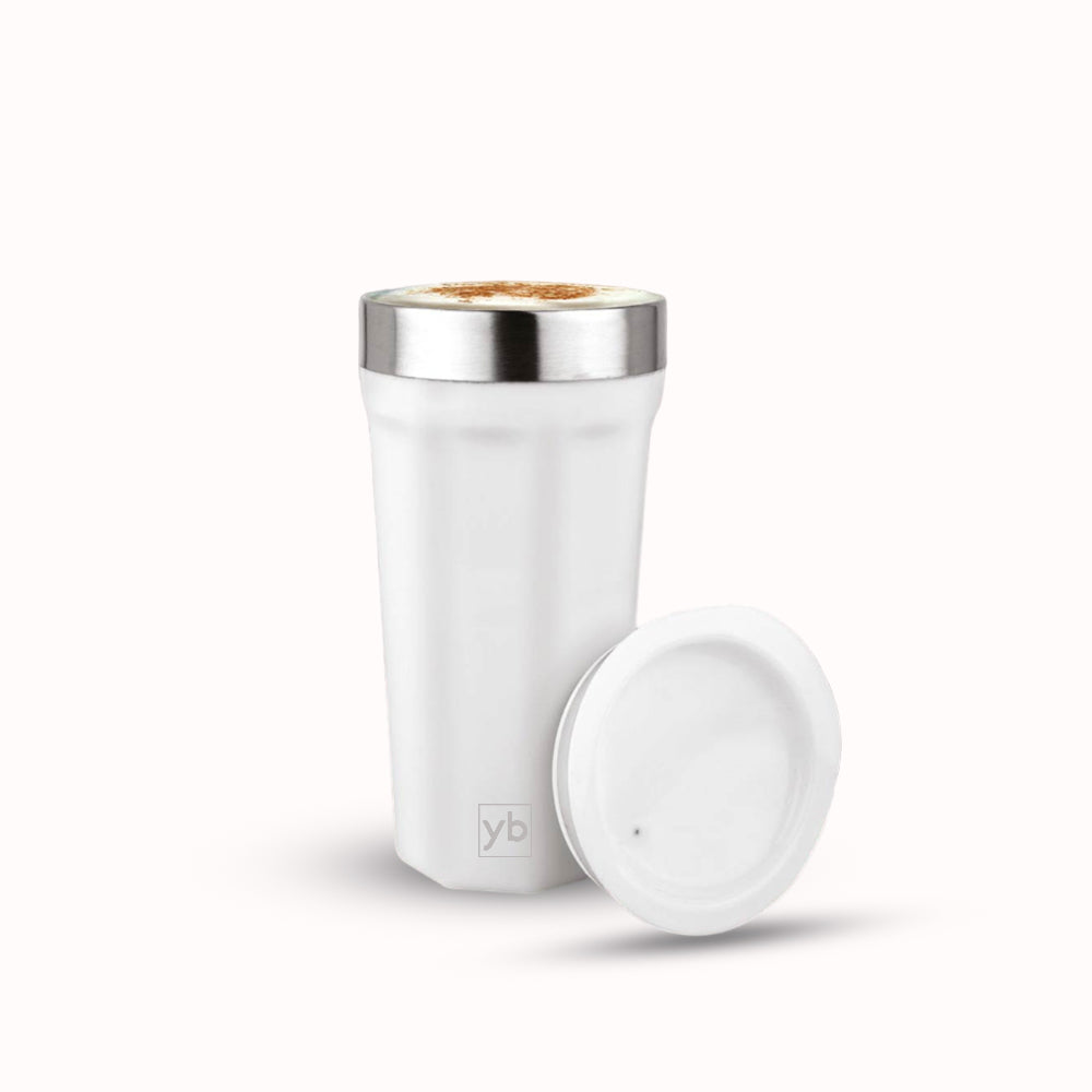 H234 - Hexa: Tall Sipper Mug - 304 Grade Stainless Steel Inside - Capacity 375ml Approx - corporate gift by YuBingo