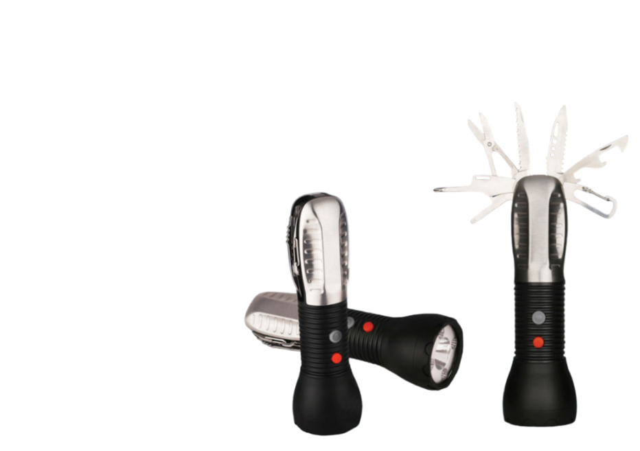 Emergency Trekking Toolkit (9 Function with 5 Mode Torch & 2 Mode Flasher) - corporate gift by YuBingo