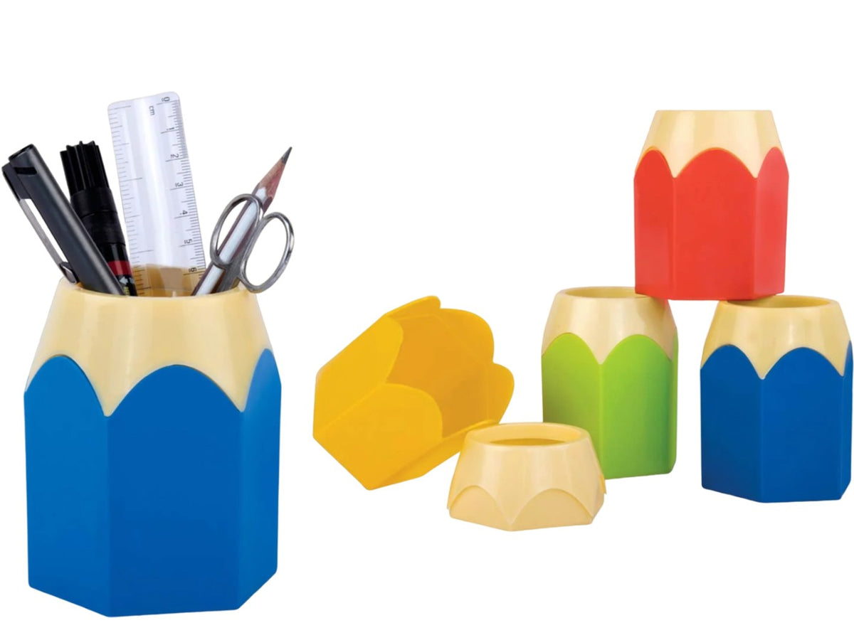Cute Pencil Style Tumbler for Kids' Stationery - Red, Blue, Yellow, Green - corporate gift by YuBingo