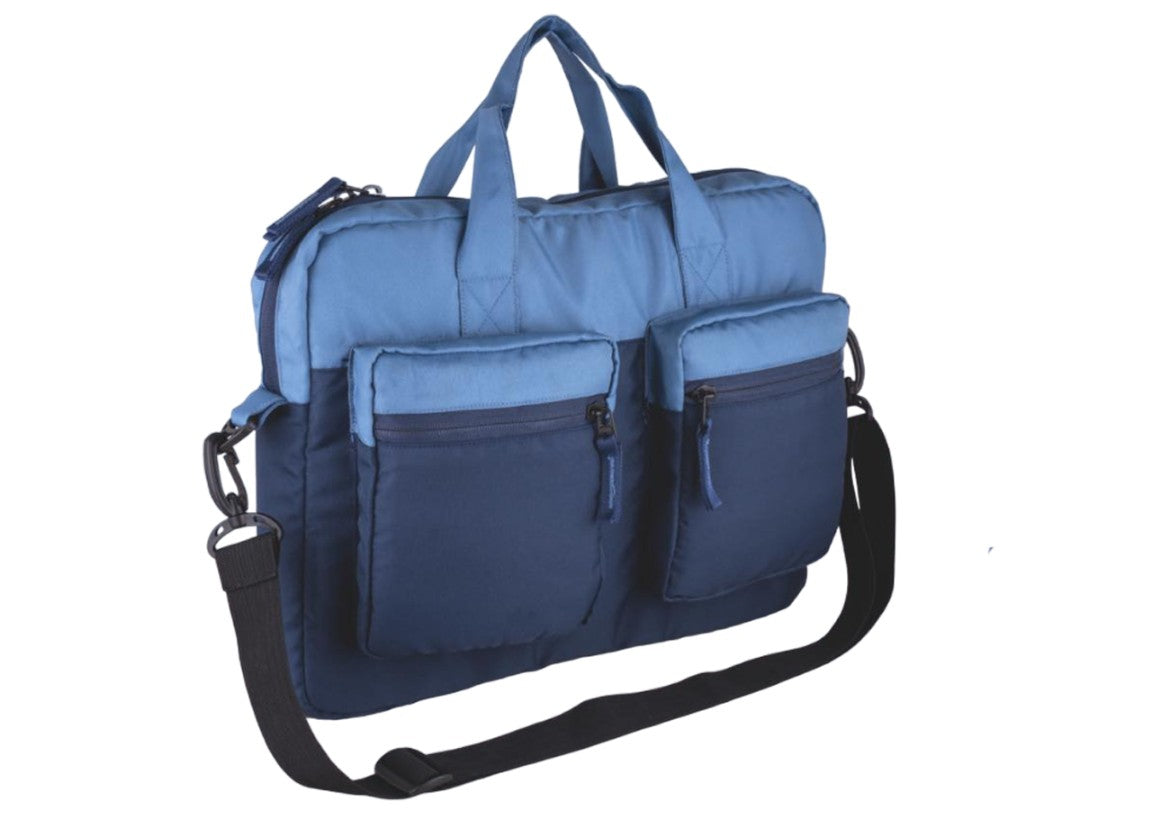 Slim 2 Tone Laptop Bag With Double Outside Pockets - corporate gift by YuBingo